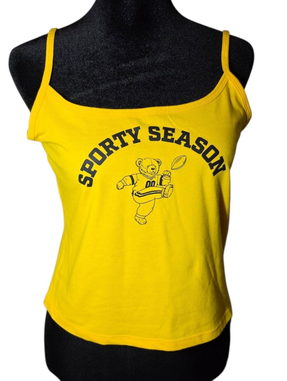 Wild Fable Yellow "Sporty Season" Cropped Tank - Medium - NWT